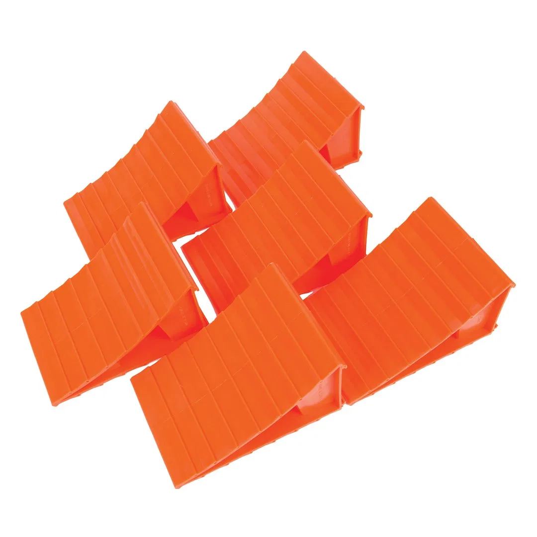 95036 – HUSKY TOWING Wheel Chock, Bright Orange Plastic Pack of 6